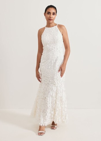 Phase Eight Petite Charlene Wedding Dress White Canada | VIQCXG-241